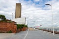 Unusual view of the Kingsway Mersey Tunnel ventilation shaft at the Wirral side Royalty Free Stock Photo