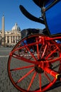 Unusual view of San Peter Church in Rome