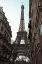 Unusual view to Eiffel tower. Early spring in Paris. The city of love and romance. Sightseing Royalty Free Stock Photo