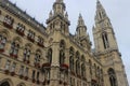 Unusual View Of The Vienna City Hall On A Cloudy October Day