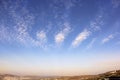 Beautiful sunrise over Cana of Galilee, Israel