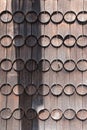 Unusual wood shingle pattern Royalty Free Stock Photo