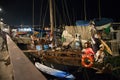 Unusual yacht at anchor in Jaffa, Israel