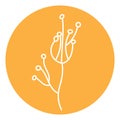 Unusual yellow flower, icon icon Royalty Free Stock Photo