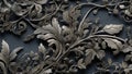 Slate Elegance Unveiled: Pewter Filigree Imaginarium. AI generate Royalty Free Stock Photo