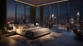 Unveil the grandeur of a special bedroom, aglow with perfect lighting