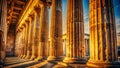 Unveiling the Architectural Marvels of Ancient Greek Columns A Detailed Documentary Photography Exploration Royalty Free Stock Photo