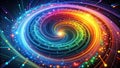 Unveiling Big Datas Dynamic Flow A Visual Exploration of Data Streams and Algorithms in a Spiral Infographic Royalty Free Stock Photo