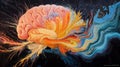 Unveiling Cognitive Processes A Vibrant Depiction of Brain Activity and the Genesis of Insight