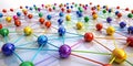 Unveiling the Complex Web Visualizing Data Flow and System Integration Across Digital Networks Royalty Free Stock Photo