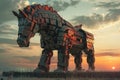 Unveiling deception: the legend of the trojan horse, a symbol of cunning strategy and ancient warfare, an iconic tale of Royalty Free Stock Photo