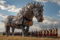 Unveiling deception: the legend of the trojan horse, a symbol of cunning strategy and ancient warfare, an iconic tale of Royalty Free Stock Photo