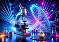 Unveiling the Genetic Code of the Night Exploring the Ethics and Potential of Baby Design DNA Modification and Royalty Free Stock Photo