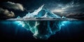 Unveiling the Hidden Threat of Global Warming: A Tilt-Shift Perspective on Antarctic Iceberg Instability Royalty Free Stock Photo