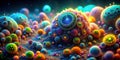 Unveiling the Hidden Wonders A Microscopic Exploration of Vibrant Cell Structures in Stunning Macro Photography