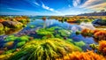 Unveiling the Hidden Wonders of a Tide Pool Algae Ecosystem A Microscopic Exploration of Oceanic Biodiversity Royalty Free Stock Photo