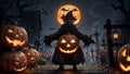 Unveiling the Horror of Ancient Mummies and Sinister Jack-o\'-Lanterns in the Eerie Halloween Cemetery