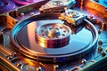 Unveiling the Inner Workings of a Hard Drive A Macro Photography Deep Dive into Platters and ReadWrite Heads