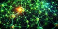 Unveiling the Intricate Architecture of a Deep Learning Neural Network An AIGenerated Visualization of Green Nodes