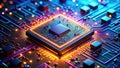 Unveiling the Intricate Defenses of a Futuristic Microchip A Glowing Macro Exploration of Advanced Cybersecurity
