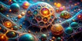 Unveiling the Intricate Microscopic World A Stunning Abstract Design of Cellular Structures