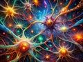 Unveiling the Intricate Network A Surreal Visualization of Glowing Synaptic Connections in a Neural Network