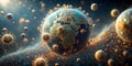 Unveiling the Invisible A Microscopic World of Dust Particles AI Generative