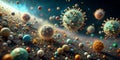 Unveiling the Invisible A Microscopic World of Dust Particles AI Generative