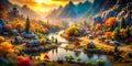 Unveiling Miniature Worlds Surreal Landscapes A Collection of Abstract Art TiltShift Photography Artistic Paintings