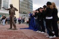 Unveiling of monument to Michael Jackson. Royalty Free Stock Photo