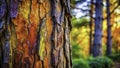 Unveiling Natures Resilience A Detailed CloseUp of Missing Bark on a Tree Trunk Highlighting Texture and Seasonal