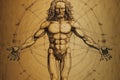 Unveiling perfection: timeless allure of vitruvian man, leonardo da vinci's iconic representation of human