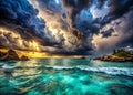 Unveiling the Secrets of the Bermuda Triangle A Dramatic Ocean Storm Captured in Stunning Seascape Photography