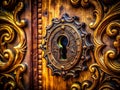 Unveiling the Secrets Within A Master Keyhole Symbol of Security Vault Protection and Intrigue Royalty Free Stock Photo