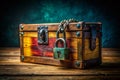 Unveiling the Secrets Within A Secure Locked Box Symbolizing TopTier Data Protection and File Security Royalty Free Stock Photo