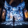 Unveiling the Unseen: An Interactive Projection Mapping Experience Royalty Free Stock Photo