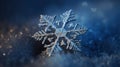 Unveiling the Wonders Within a Macro Snowflake. Generative AI Royalty Free Stock Photo