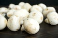 Unwashed Raw White Button Mushrooms