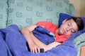 Unwell young teenage boy Royalty Free Stock Photo