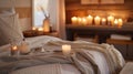 Unwind and recharge in this cozy resort room complete with a plush bed a tea station and a collection of dreamy scented