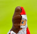 unwrapped chocolate santa claus