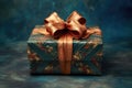 unwrapped gift box with a festive bow on top