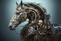 Unyielding Horse gears running. Generate Ai Royalty Free Stock Photo