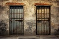 Unyielding Prison doors old. Generate Ai