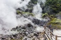 Unzen Hot Spring & Unzen Hell landscape in Nagasaki, Kyushu. Royalty Free Stock Photo