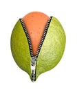 Unzip a lime to reveal an egg fruit vegetables zipper zip fly surprise lemon fresh fruits cook cooking baking bake