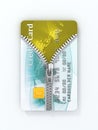 Unzipped credit card