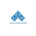UON letter logo design on WHITE background. UON creative initials letter logo concept Royalty Free Stock Photo