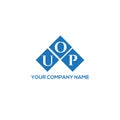 UOP letter logo design on WHITE background. UOP creative initials letter logo concept Royalty Free Stock Photo