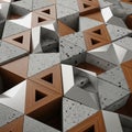 Up of an abstract geometric pattern featuring interlocking triangular Royalty Free Stock Photo